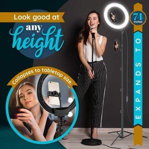 Radiance 10" Ring Light with Tripod Stand 74" Tall